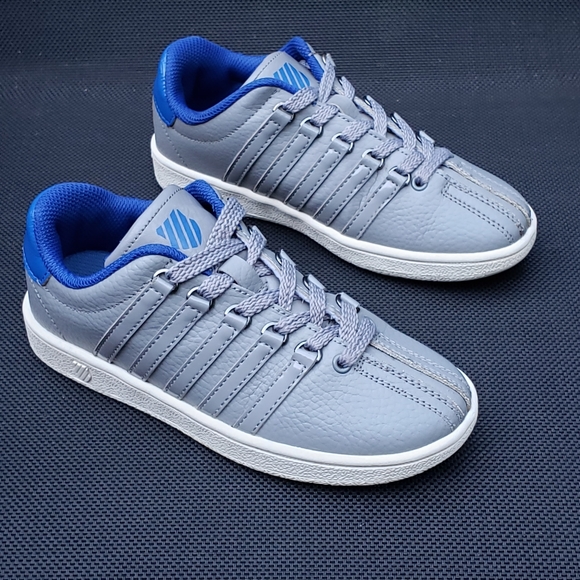 K-Swiss Classic VN Sneakers Gray/Blue leather Size 13.5 little boy - Picture 11 of 16